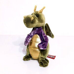Douglas Cuddle Toys Plush Homer The Dragon 7" Green Gold Purple Stuffed Animal